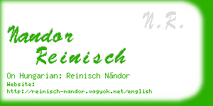 nandor reinisch business card